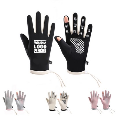 Windproof Waterproof Cycling Cold-Resistant Ski Thermal Touchscreen Fleece Lined Thickened Gloves