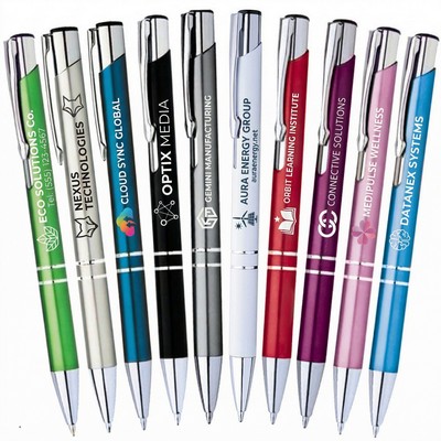 Modern Office Pen Metallic Retractable