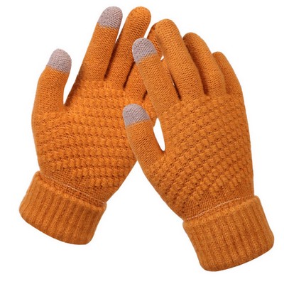 Touch screen Elastic Thermal Knit Warm Gloves