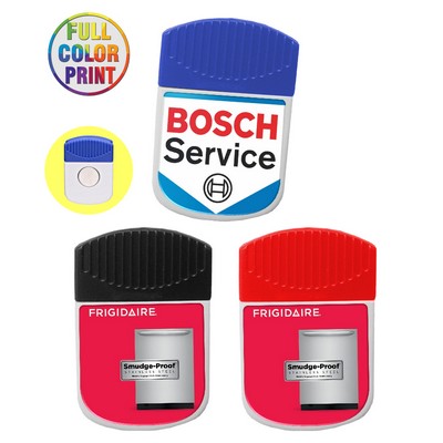 Union Printed - Wide Square Shaped Memo Clip with Magnetic Back with Full Color Logo