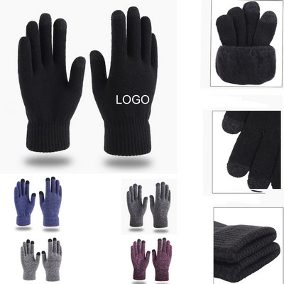 Thick Adult Warmth Gloves W/ 3 Finger Touch